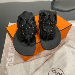 Hermes Egerie Sandal Black 41